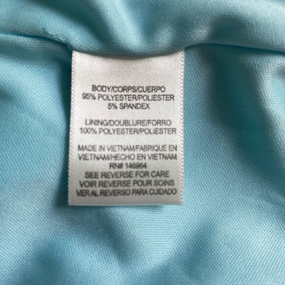 Julia Jordan One Strap Ruffle Shoulder Dress, Light Blue Women's Size 20W - Picture 9 of 10